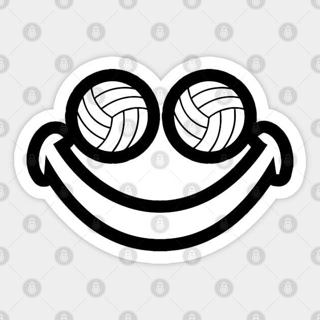 Volleyball Gift Volleyball Smiley Happy Volleyball Sticker by EQDesigns